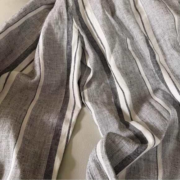 Cloth & Stone Gray Striped Sleeveless Jump Suit linen blend size medium NWT - Picture 9 of 14